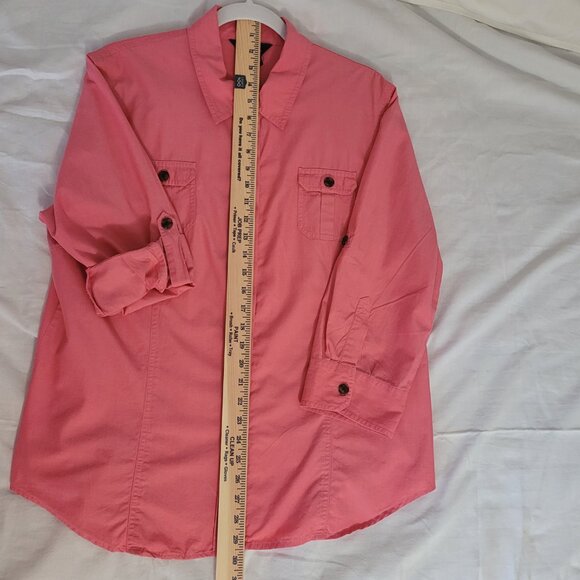 Pink Womens Button Shirt Van Heusen Size XL - Picture 9 of 15